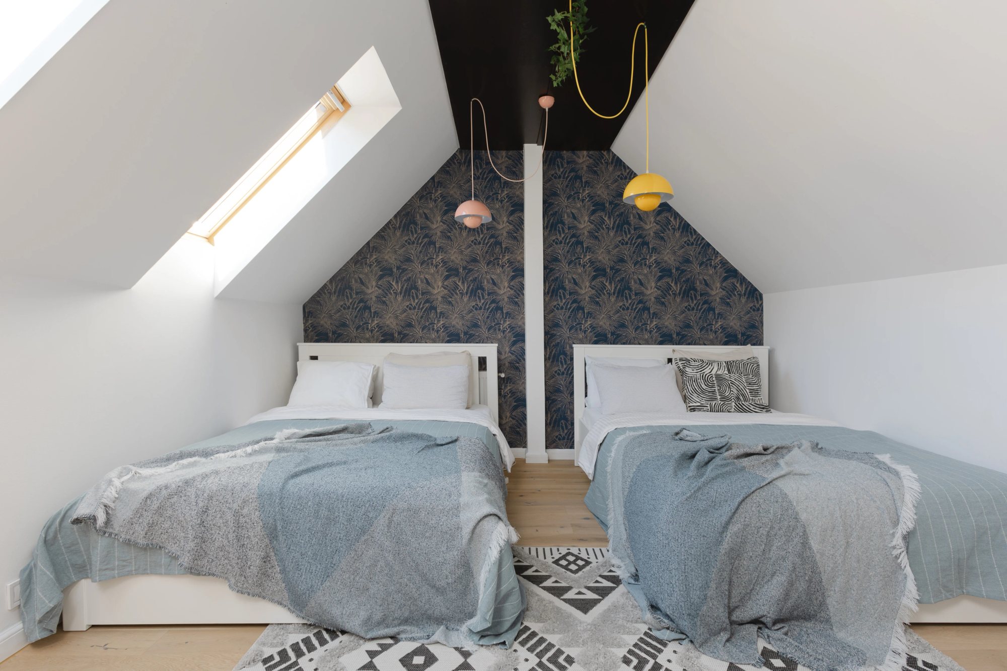Bedrooms — An attic twin room