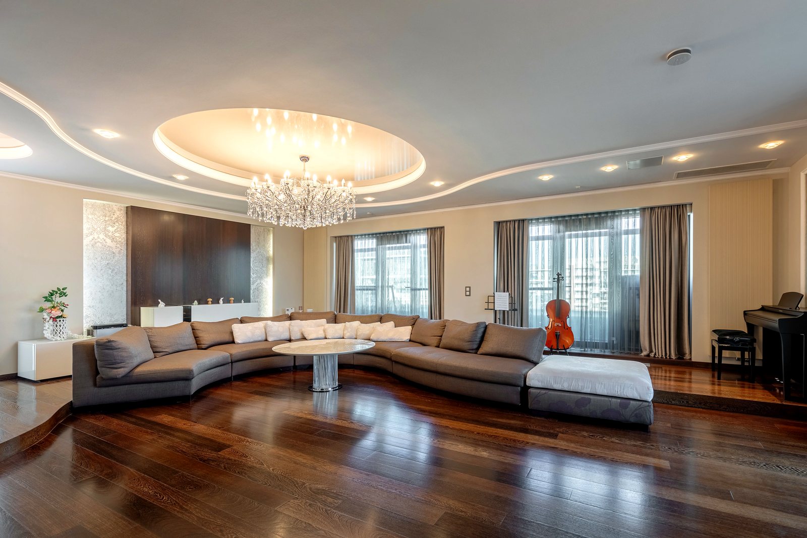 Open-plan living in natural light