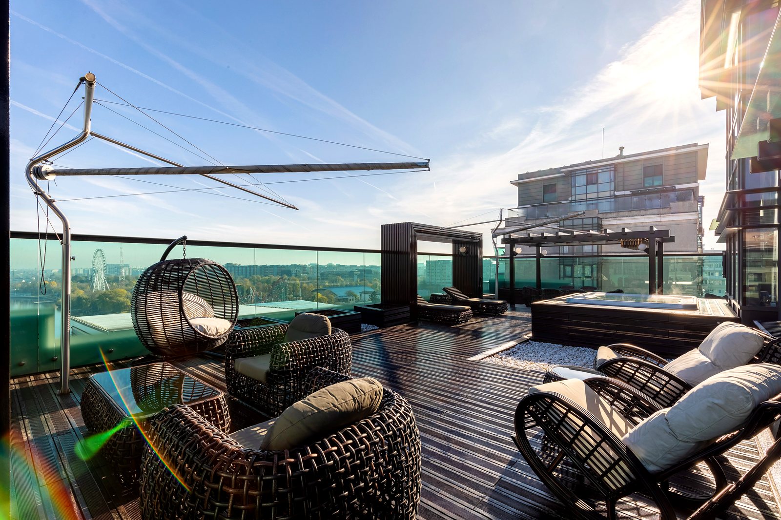 Sunset on the terrace