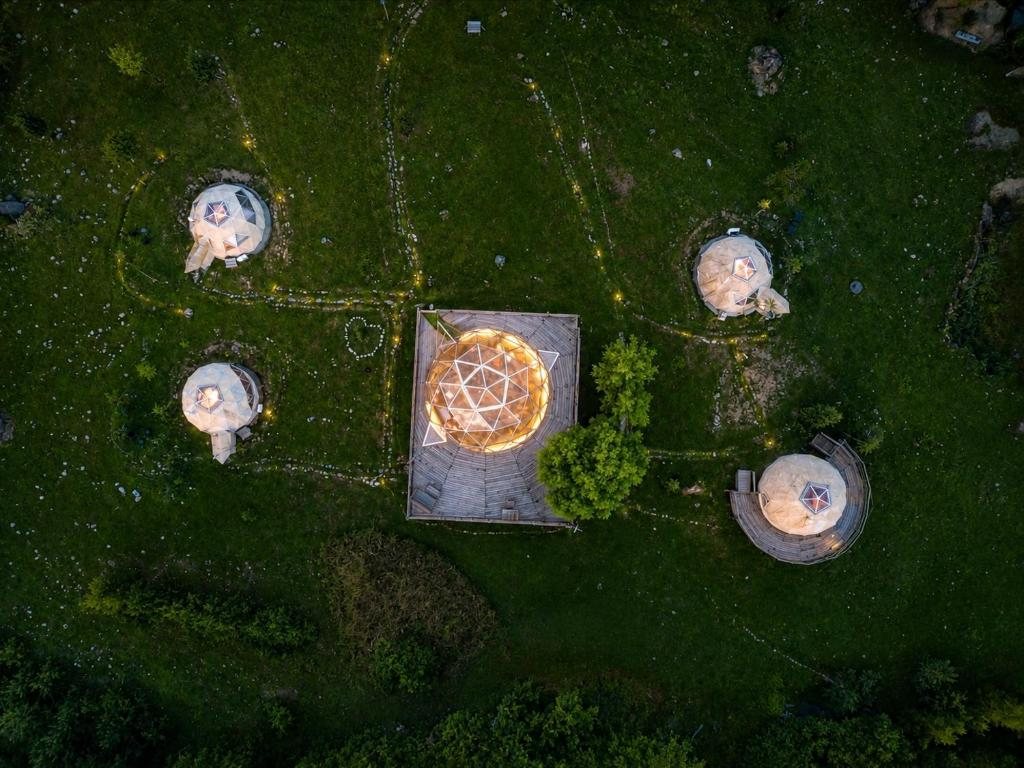 The domes from above