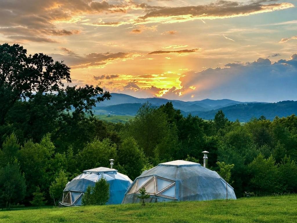 Sunset over the valley
